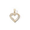 Thumbnail Image 1 of Cubic Zirconia Fancy Open Heart Charm in 10K Solid Gold