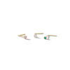 Thumbnail Image 0 of 14K Solid Gold CZ Multi-Colored Nose Stud Set - 24G