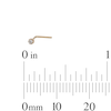 Thumbnail Image 4 of 14K Solid White Gold CZ Multi-Colored Nose Stud Set - 24G