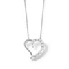 Thumbnail Image 1 of Journey Cubic Zirconia Heart Pendant in Sterling Silver
