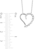 Thumbnail Image 2 of Journey Cubic Zirconia Heart Pendant in Sterling Silver