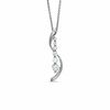 Thumbnail Image 1 of Journey Cubic Zirconia Twisted Squiggle Pendant in Sterling Silver