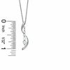 Thumbnail Image 2 of Journey Cubic Zirconia Twisted Squiggle Pendant in Sterling Silver