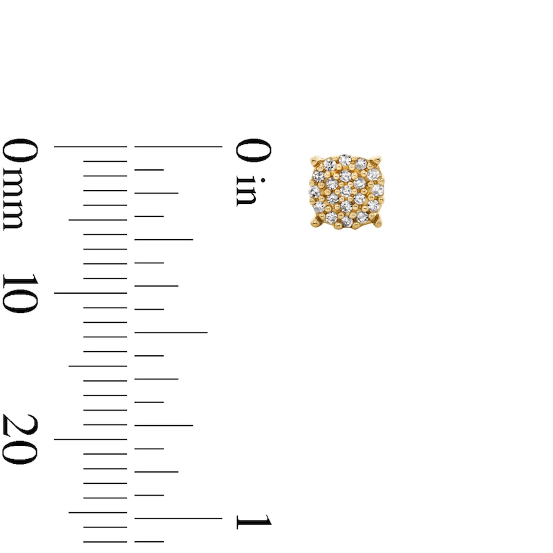 Main Image 3 of 1/10 CT. T.W. Diamond Composite Earrings in 10K White Gold