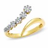 Thumbnail Image 0 of 1/10 CT. T.W. Journey Diamond Seven Stone Bypass Ring in 10K Gold