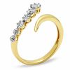 Thumbnail Image 1 of 1/10 CT. T.W. Journey Diamond Seven Stone Bypass Ring in 10K Gold