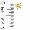 Child's Cubic Zirconia Butterfly Stud Earrings in 10K Gold