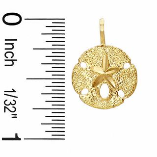 Medium Sand Dollar Charm in 10K Gold