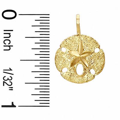 Medium Sand Dollar Charm in 10K Gold