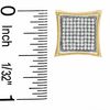 Thumbnail Image 2 of 1/2 CT. T.W. Diamond Curved Square Earrings in 10K Gold