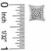 1/5 CT. T.W. Diamond Curved Square Earrings in 10K Gold