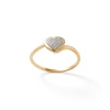 1/20 CT. T.W. Composite Diamond Bypass Heart Ring in 10K Gold