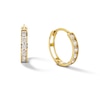 Thumbnail Image 0 of Cubic Zirconia Nine Stone 11mm Huggie Earrings in 10K Gold