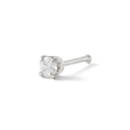 Diamond Accent Nose Stud in 14K White Gold
