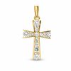 Thumbnail Image 1 of Cubic Zirconia Cross Charm in 14K Gold