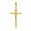 Thumbnail Image 0 of Twist Etched Tube Crucifix Charm in 10K Gold