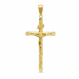 KitBeads 10pcs Christian Crucifix Charms Gold Plated Cross Charms Clear Cubic Zirconia Cross Charms for Jewelry Making Bracelets Bulk