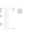 Thumbnail Image 3 of 6mm Princess-Cut Cubic Zirconia Solitaire Stud Piercing Earrings in Solid Stainless Steel