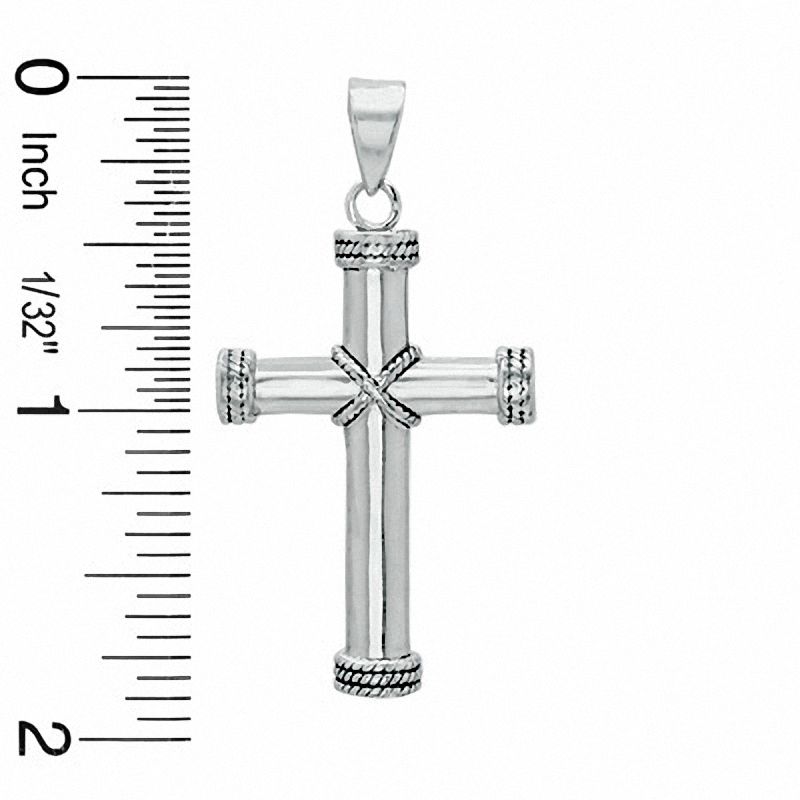 Fancy Cross Charm in Sterling Silver