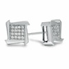 1/10 CT. T.W. Diamond Split Frame Earrings in 10K White Gold