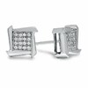 Thumbnail Image 0 of 1/10 CT. T.W. Diamond Split Frame Earrings in 10K White Gold