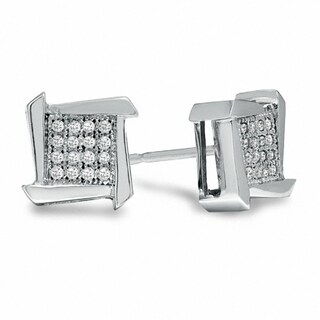 1/10 CT. T.W. Diamond Split Frame Earrings in 10K Gold