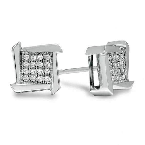 1/10 CT. T.W. Diamond Split Frame Earrings in 10K Gold