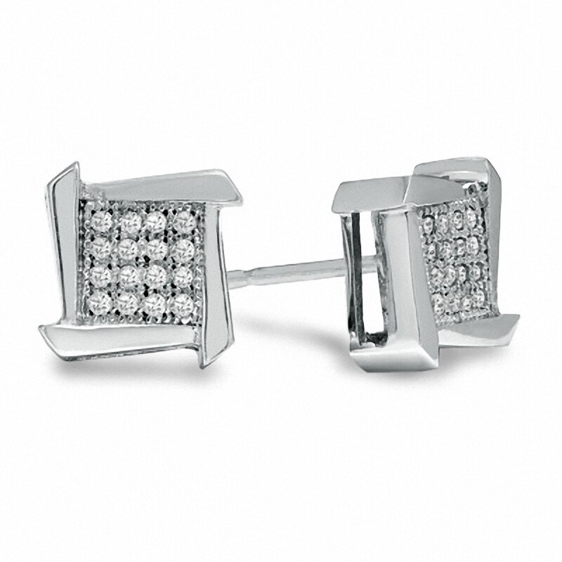 1/10 CT. T.W. Diamond Split Frame Earrings in 10K Gold