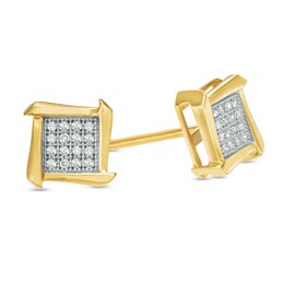 1/10 CT. T.W. Diamond Split Frame Earrings in 10K Gold
