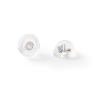10K Solid White Gold CZ Studs