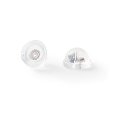 10K Solid White Gold CZ Studs