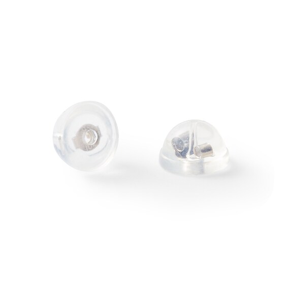 10K Solid White Gold CZ Studs