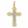 Thumbnail Image 1 of Double Layered Cross Charm in 10K Two-Tone Gold