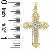 Thumbnail Image 2 of Double Layered Cross Charm in 10K Two-Tone Gold