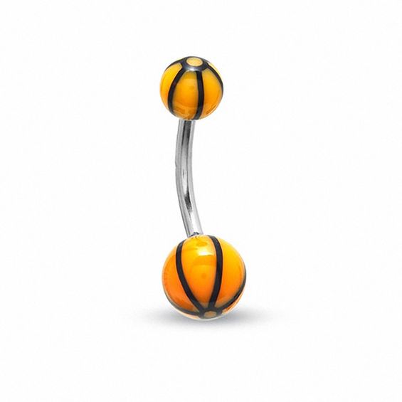 014 Gauge Basketball Curved Barbell in Stainless Steel