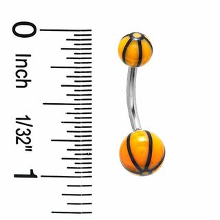 014 Gauge Basketball Curved Barbell in Stainless Steel
