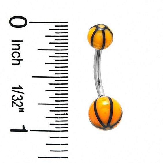 014 Gauge Basketball Curved Barbell in Stainless Steel