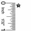 4.5mm Star-Shaped Black Cubic Zirconia Stud Earrings in Sterling Silver