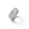 Cubic Zirconia Alternating Band in Sterling Silver