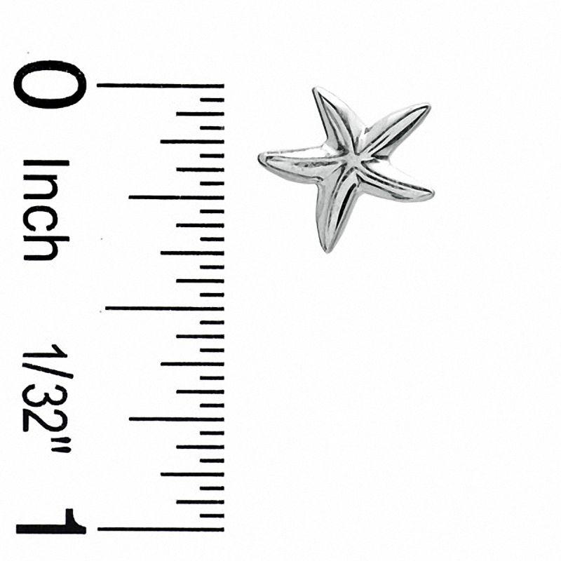 Main Image 2 of Starfish Stud Earrings in Sterling Silver