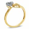 Thumbnail Image 1 of Diamond Accent Bypass Heart Ring in 10K Gold - Size 7