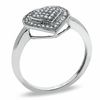 Thumbnail Image 2 of 1/7 CT. T.W. Diamond Double Heart Ring in 10K White Gold - Size 7