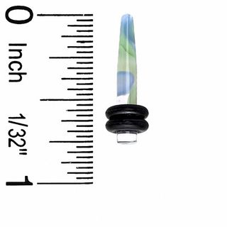 006 Gauge Blue and Green Marble Acrylic Tapers