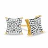 1/5 CT. T.W. Diamond Square Earrings in 10K Gold