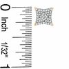 1/5 CT. T.W. Diamond Square Earrings in 10K Gold