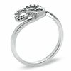 Thumbnail Image 1 of Diamond Accent Heart Fashion Ring in 10K White Gold - Size 7