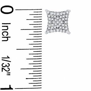 1/5 CT. T.W. Diamond Square Stud Earrings in 10K White Gold
