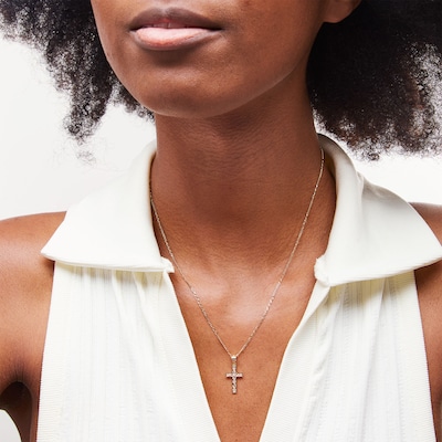 Small Open Filigree Cross Charm in 14K Solid Gold