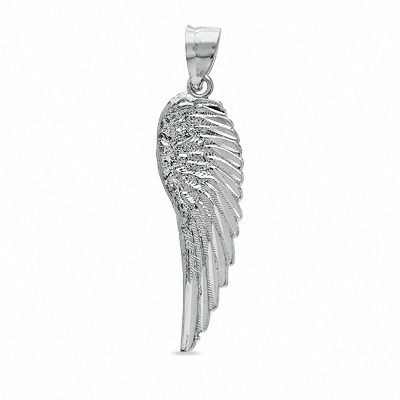 Main Image 1 of Angel Wing Charm in 10K White Gold