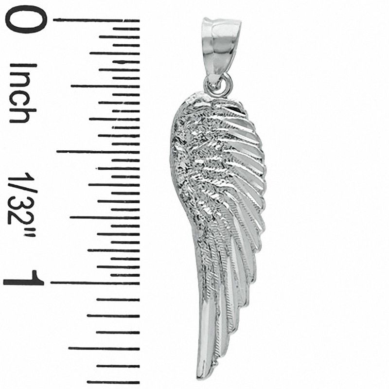 Main Image 2 of Angel Wing Charm in 10K White Gold
